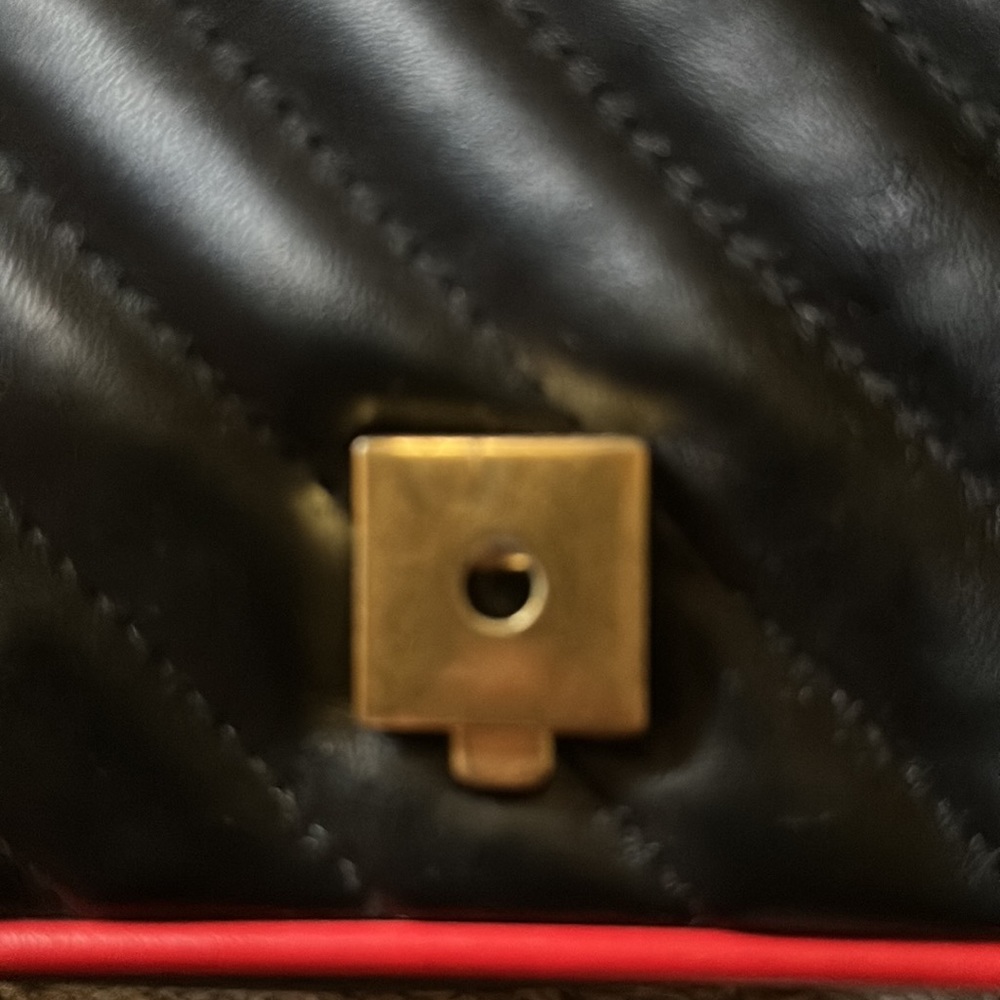 Red and Black GG Marmont Gucci bag - Picture 3 of 8